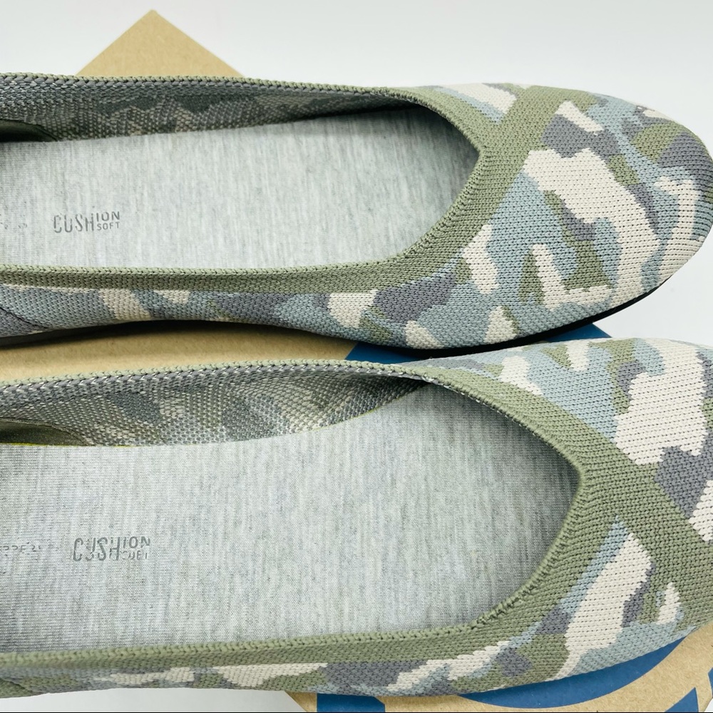 Women's Camo Slip-On Ballet Flats - Olive - Picture 5 of 15